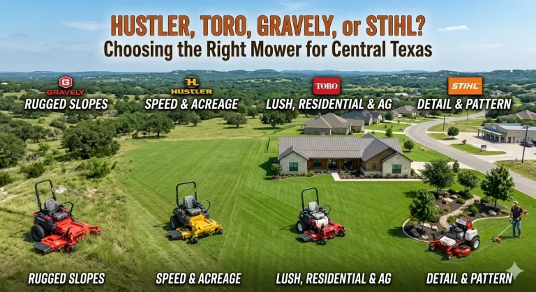 Hustler, Toro, Gravely, or Stihl? Choosing the Right Mower for Central Texas